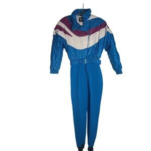 Roffe vintage ski suit 80s one piece Teal Size 8